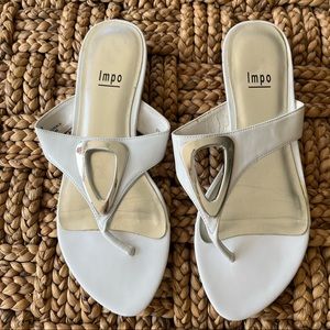 Impo White & Silver Bala Sandals 7M